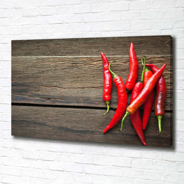 Brayden Studio Chilli Peppers Unframed Art Prints on Canvas Wayfair